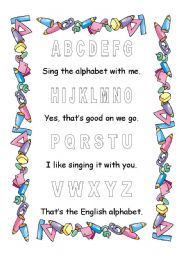 English Worksheet: ALPHABET POEM