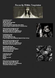 English worksheet: Frozen by Within Temptation