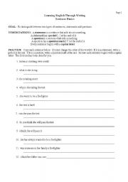 English Worksheet: Sentence Basics Page 2