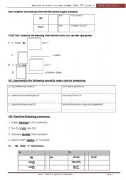 English worksheet: Present Simple 2
