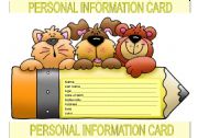 PERSONAL INFORMATION CARD