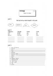 English Worksheet: Thank You Letter Mad Lib