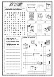 English Worksheet: AT HOME (2)