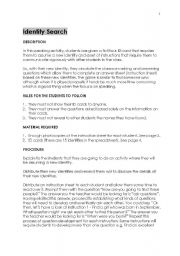 English Worksheet: Identity Search