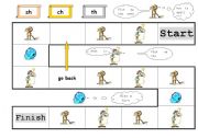 English worksheet: phonics sh,ch,th  BOARD GAME part 1