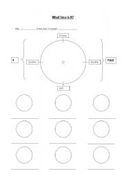 English worksheet: telling the time