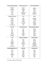 English Worksheet: Just a minute