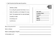 English Worksheet: Sending a Postcard