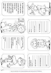 English Worksheet: Describing People Mini Book