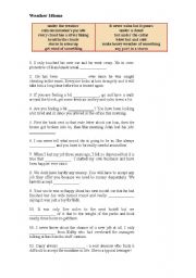 English Worksheet: Weather Idioms