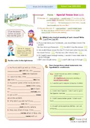 English Worksheet: IF Clauses (3rd of the SET)  -  Special Tense Use (2/2)  -  If  + Past perfect  + would have... or other modals