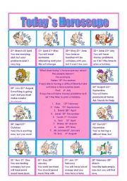 English Worksheet: Today`s Horoscope: Will for Predictions and other modals