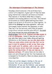 English Worksheet: The internet
