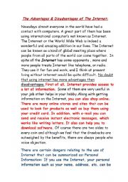 English Worksheet: The internet