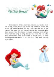 English Worksheet: The Little Mermaid