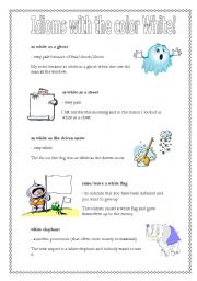 Idioms with the word White