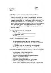 English worksheet: English Test