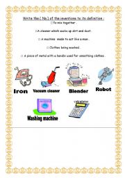 English Worksheet: invention