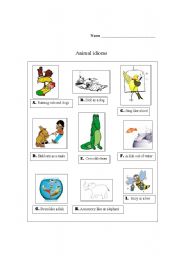 English worksheet: Animal idioms