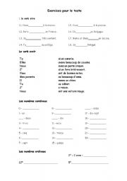 English Worksheet: TESTE DIAGNSTICO FRANCES