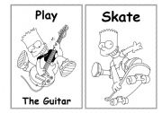 English Worksheet: Learn the verbs with The Simpsons - Flashcards (Part 3)