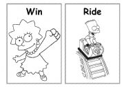 English Worksheet: Learn the verbs with the Simpsons - Flashcards (Part 5)