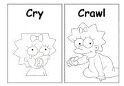 English Worksheet: Learn verbs with the Simpsons - Flashcards (Part 6)