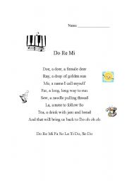 English worksheet: Do-re-mi song