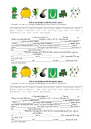 English Worksheet: St Patrick