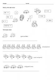 English Worksheet: toys