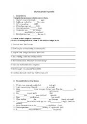English Worksheet: Short grammar test