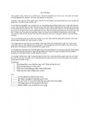 English Worksheet: selfish man