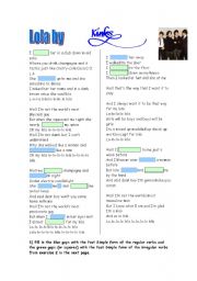 English Worksheet: Lola by the kinks