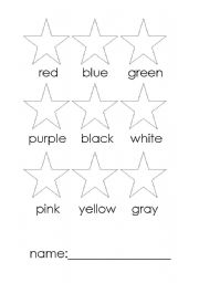 English worksheet: COLORS