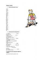 English Worksheet: PRESENT SIMPLE AND CONTINUOUS. 5 Pages