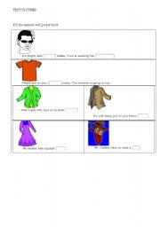English Worksheet: clothes