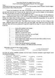 English worksheet: exam