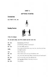 English worksheet: greetings