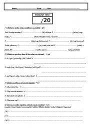 English Worksheet: Past Simple Test