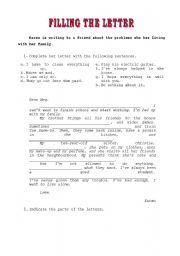 English Worksheet: Filling the letter
