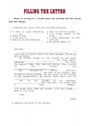 English worksheet: Filling the letter