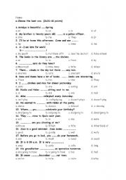 English worksheet: Elementary Exam