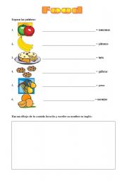 English worksheet: Food vocabulary