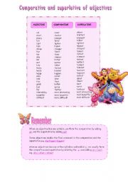 English Worksheet: comparative and superlative adjectives