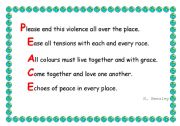 Peace acrostic