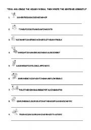 English worksheet: actions with -ing