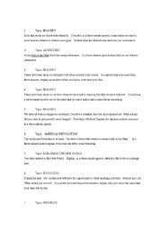 English Worksheet: TOEFL Speaking Prompts