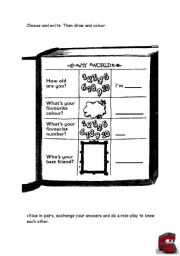 English worksheet: personal information