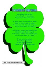 English Worksheet: Saint Patrick song