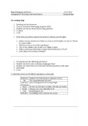 English worksheet: Building a text based lesson- instructions and exercises